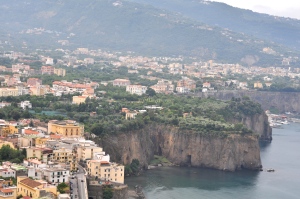 View of Sorrento from the coast road